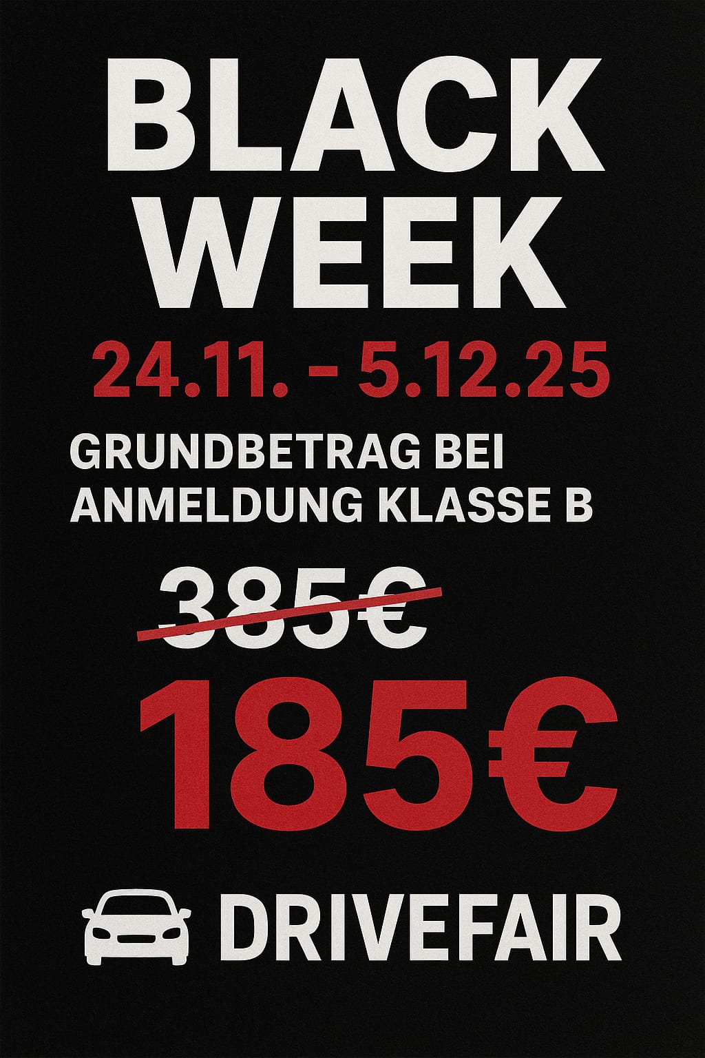 DriveFair Black Week Aktion 2025 – Grundbetrag reduziert
